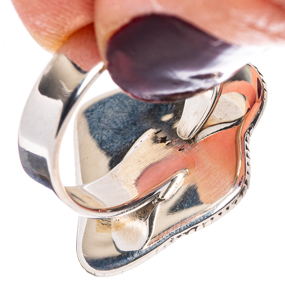 Sonoran Gold Turquoise Native Style Ring Size 7 Adjustable (.925 Sterling Silver) Exclusive