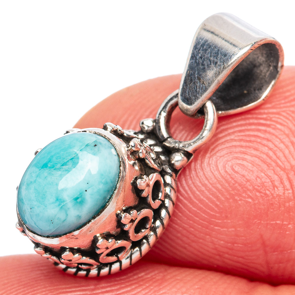 Larimar Pendants 7/8" (925 Sterling Silver) P42309