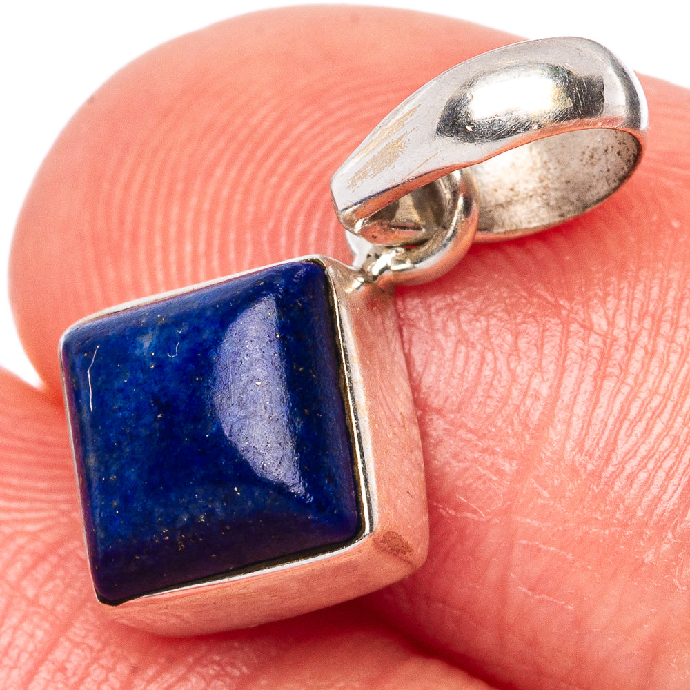Lapis Lazuli Dainty Pendant 3/4" (925 Sterling Silver) P43525