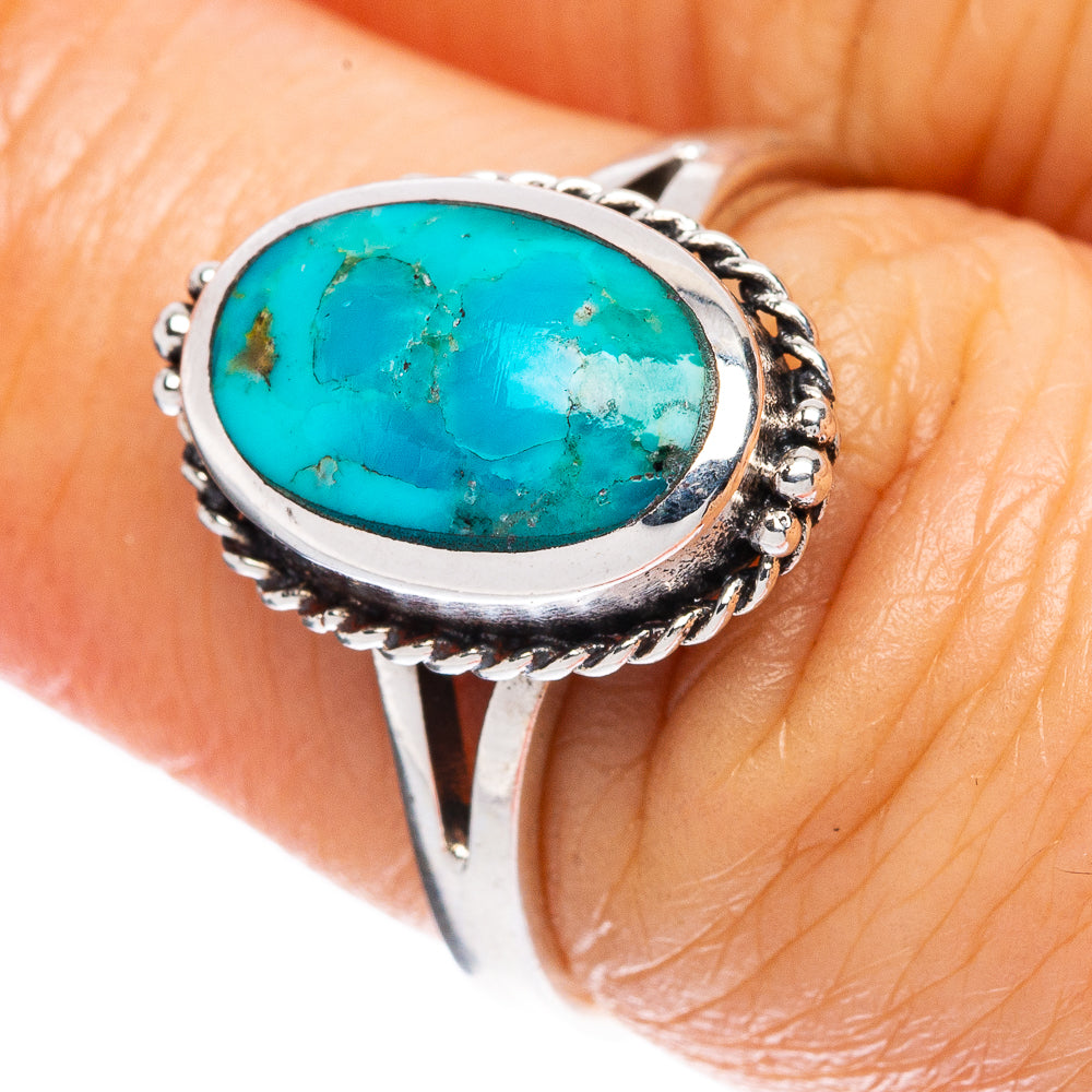 Rare Arizona Turquoise Ring Size 6.75 (925 Sterling Silver) R2390