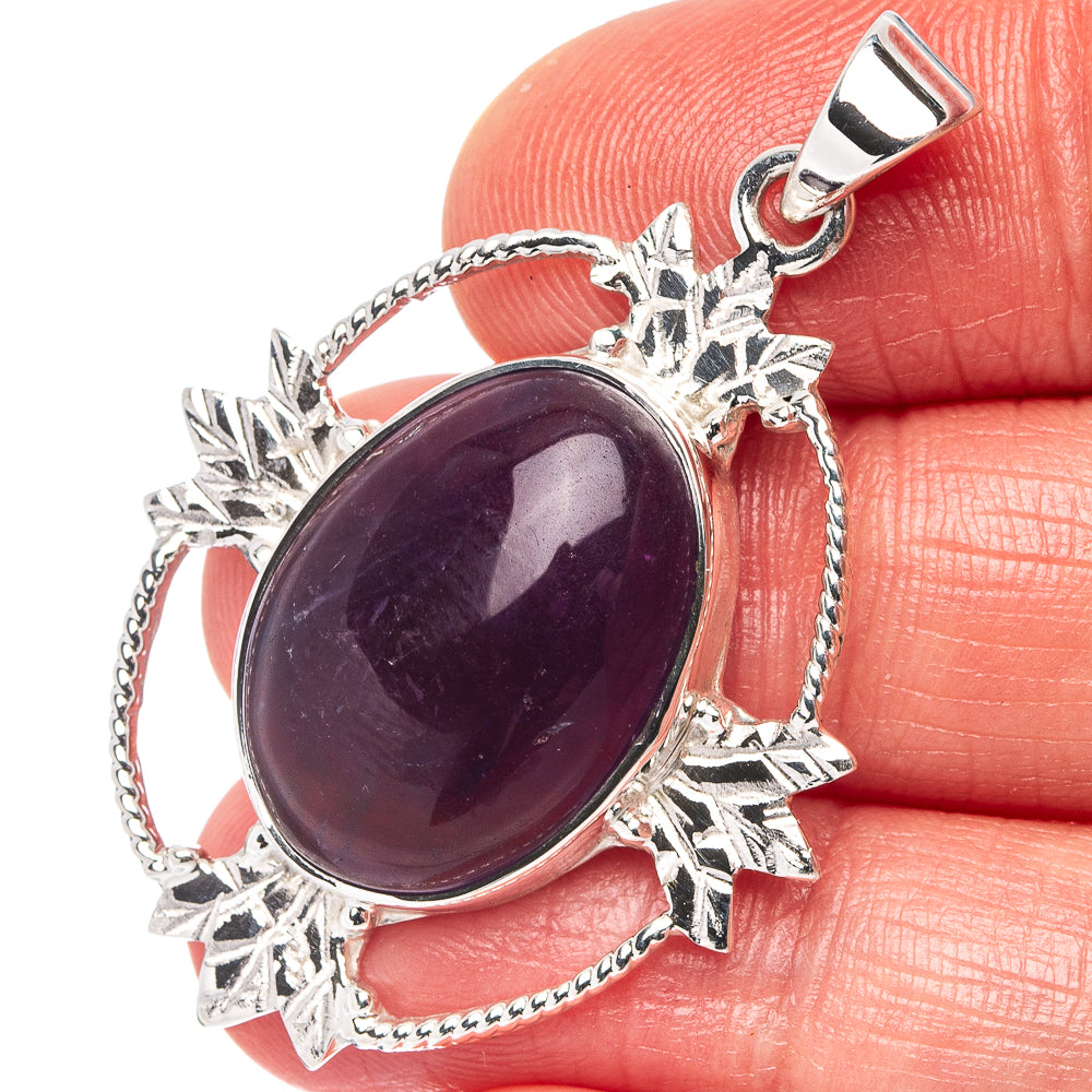 Premium Amethyst Pendant 1 5/8" (.925 Sterling Silver)