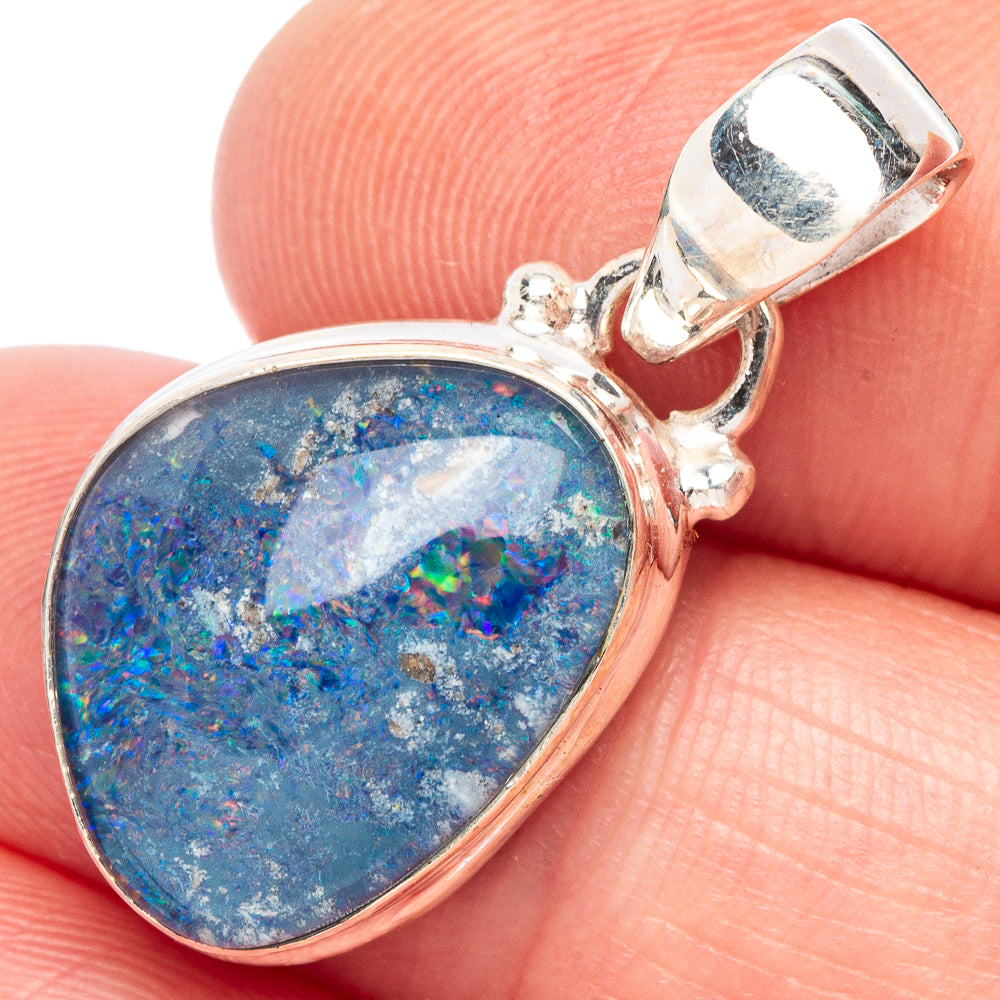 Rare Triplet Opal Pendant 1 1/8" (925 Sterling Silver) P44181