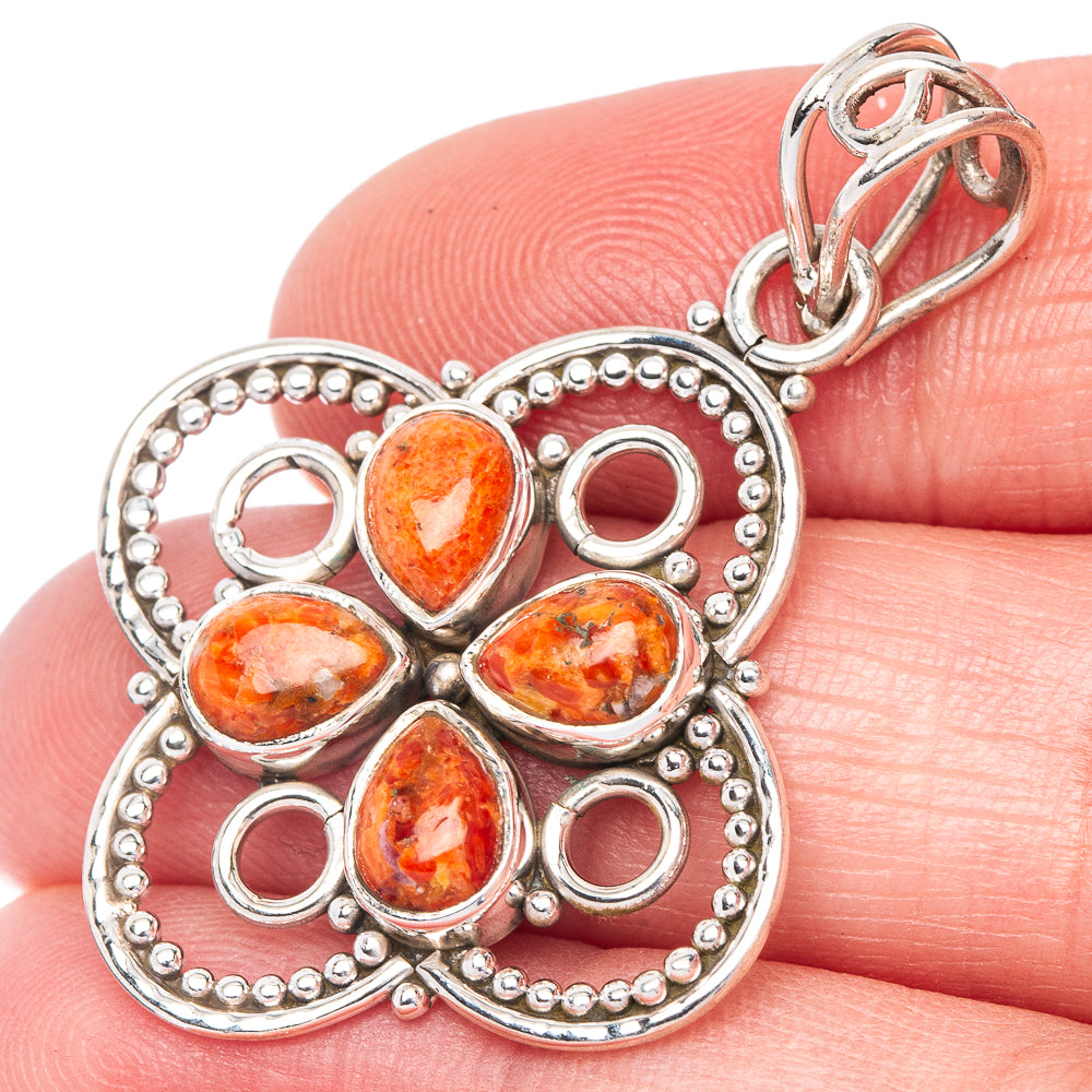 Sponge Coral Pendant 1 5/8" (925 Sterling Silver) P41052