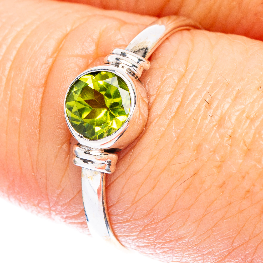 Peridot Dainty Ring Size 8.5 (925 Sterling Silver) R147029