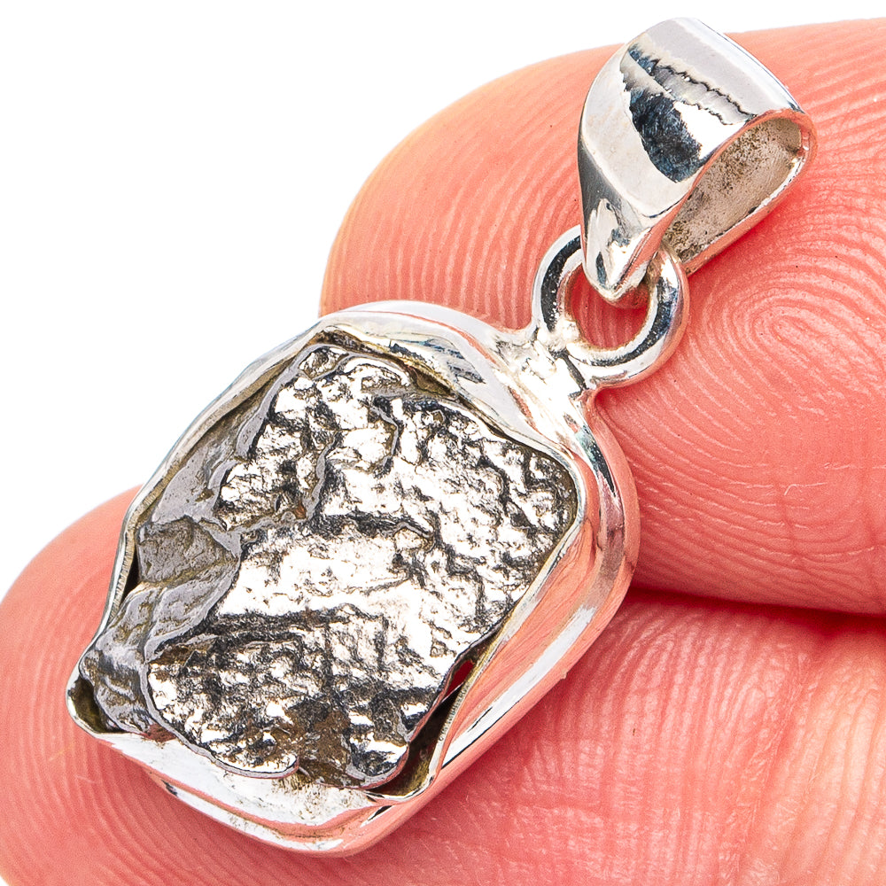 Rare Campo Del Cielo Meteorite Pendant 1" (.925 Sterling Silver)