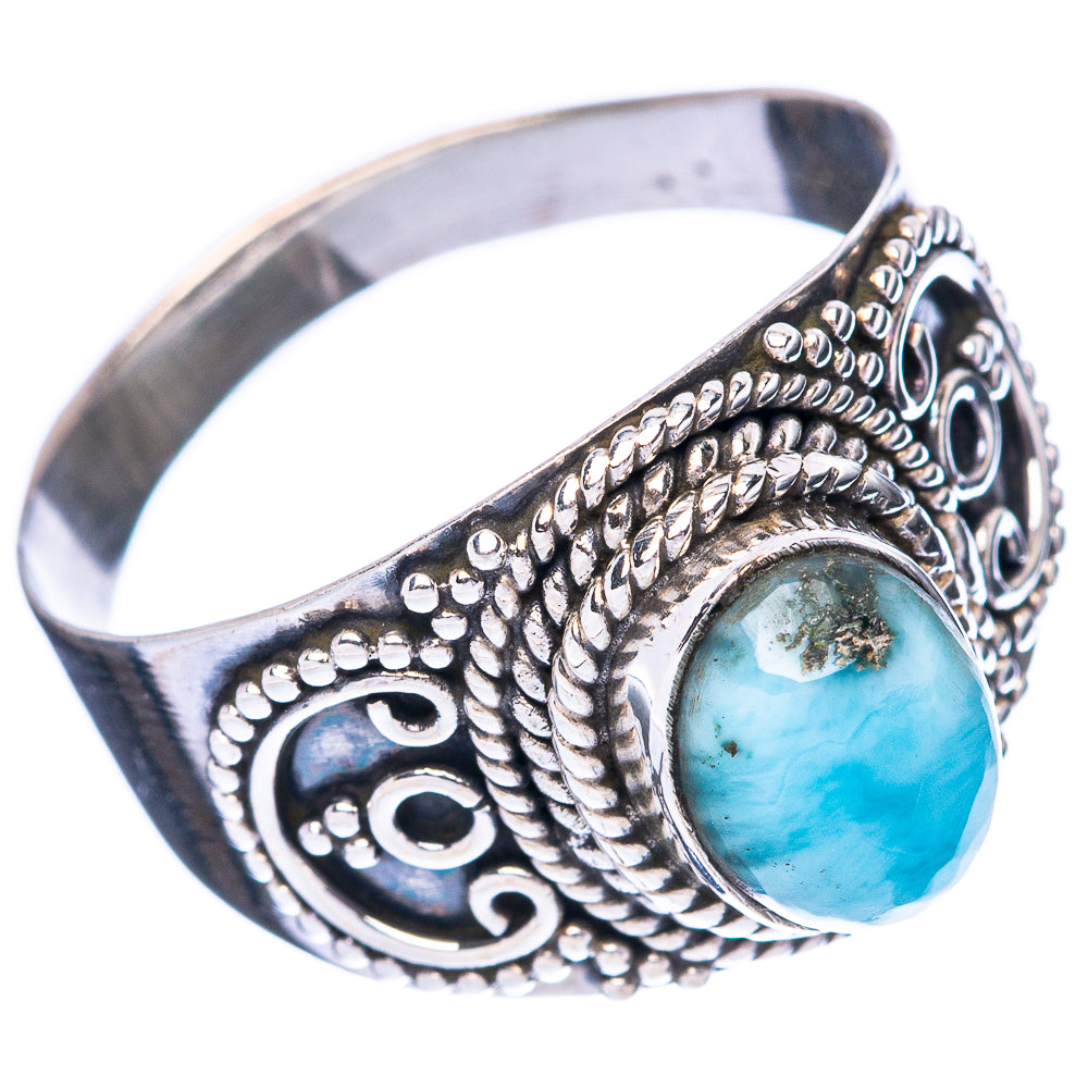 Larimar 925 Sterling Silver Ring Size 7.75 (925 Sterling Silver) R3898