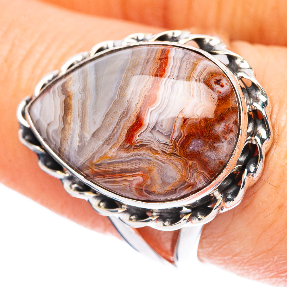Laguna Lace Agate 925 Sterling Silver Ring Size 8 (925 Sterling Silver) R3908