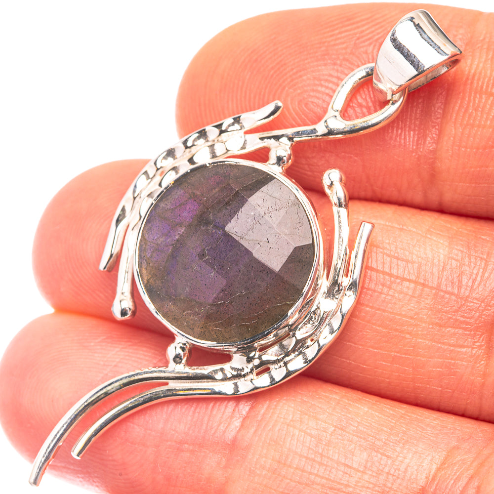 Premium Labradorite Pendant 1 7/8" (925 Sterling Silver) P38797
