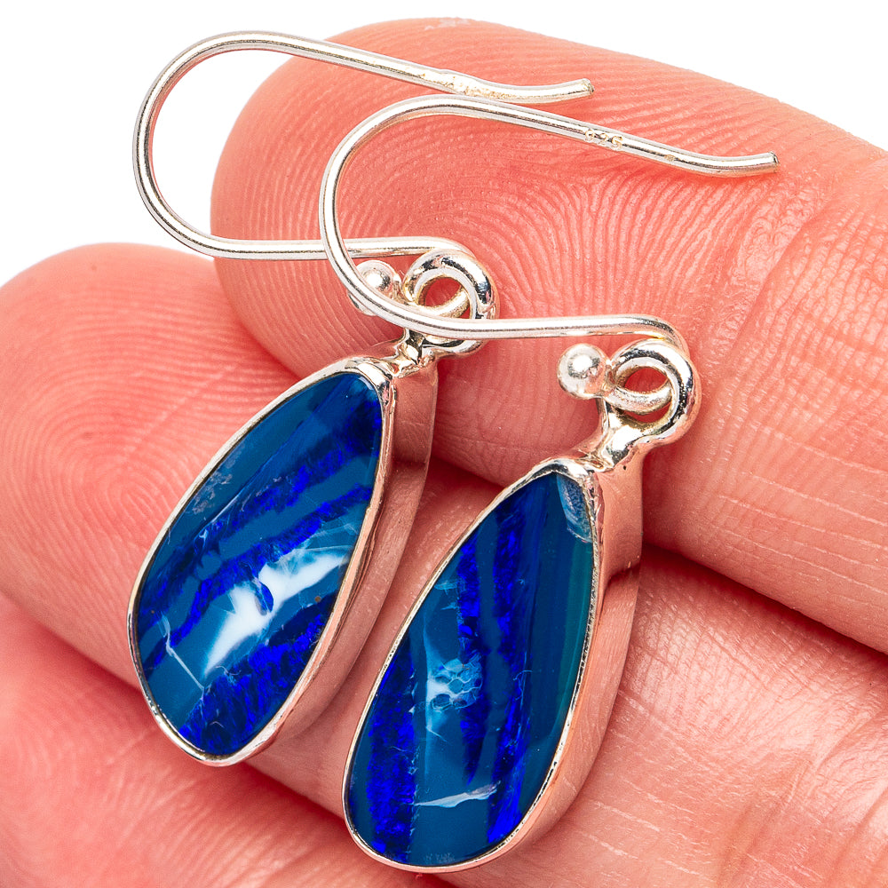 Rare Doublet Opal Earrings 1 3/8" (.925 Sterling Silver)