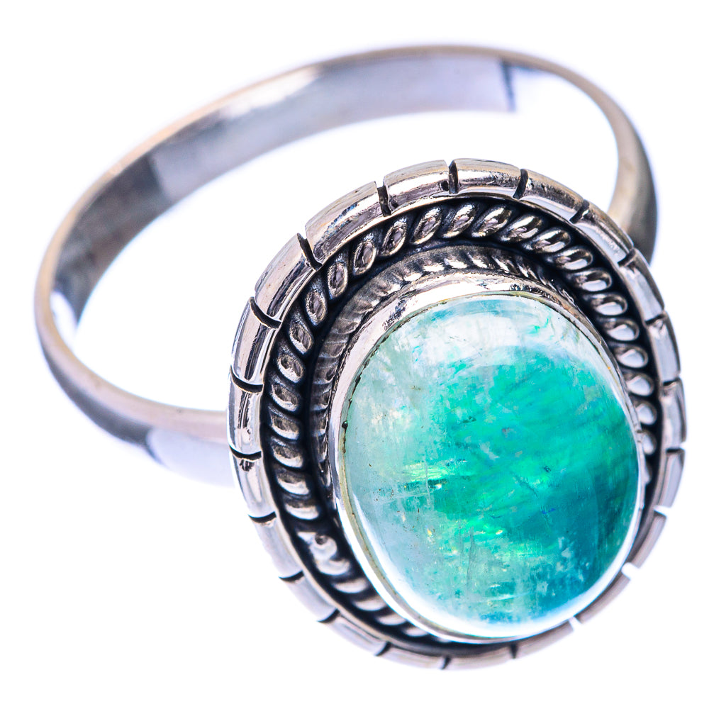 Green Moonstone Ring Size 10.25 (925 Sterling Silver) R141509