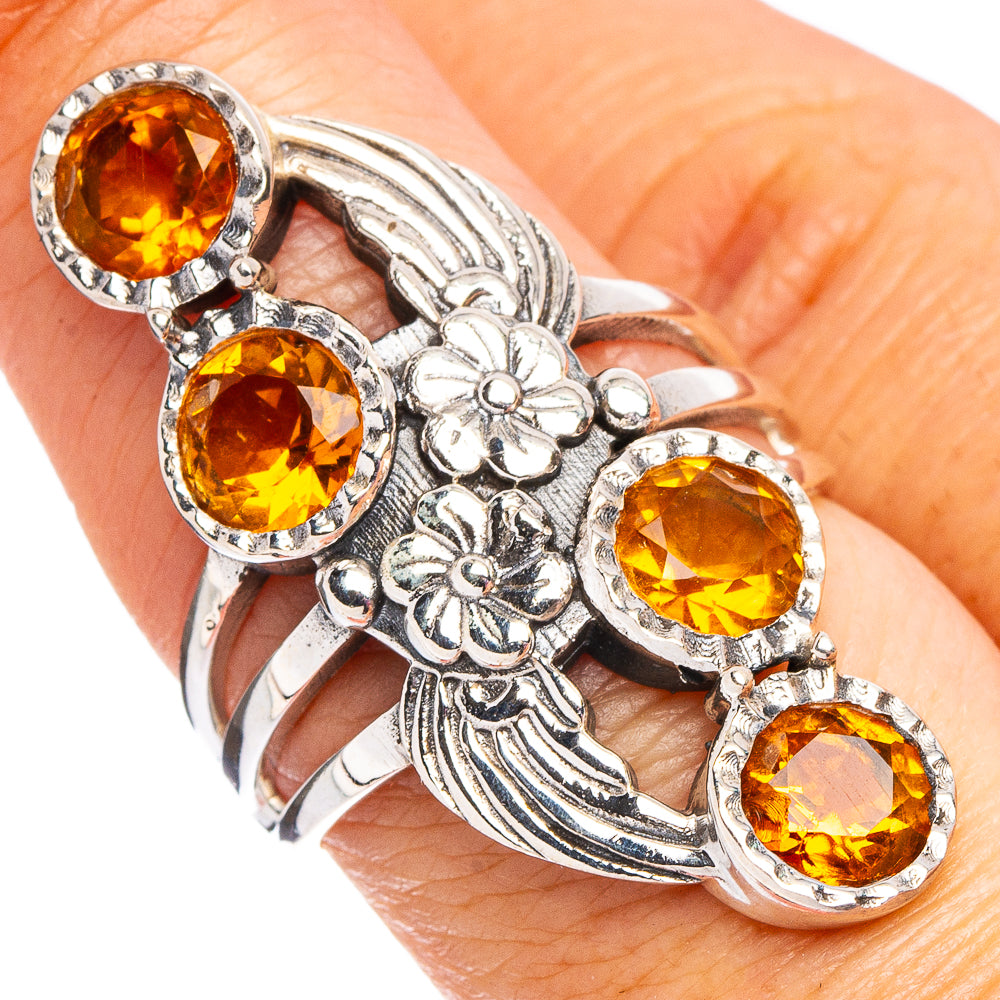 Citrine Ring Size 7.5 (.925 Sterling Silver)