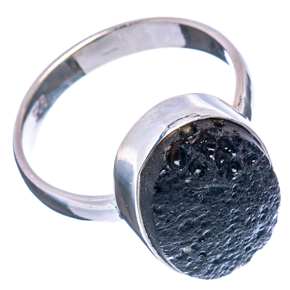 Tektite Ring Size 7.75 (.925 Sterling Silver)