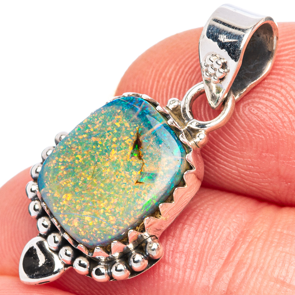 Rare Sterling Opal Pendant 1 1/8" (925 Sterling Silver) P39965