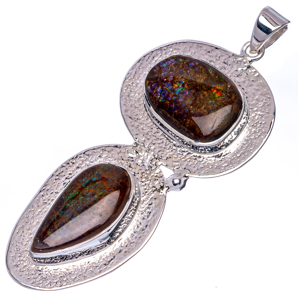 Signature Ammolite Pendant 2 1/4" (925 Sterling Silver) P41828