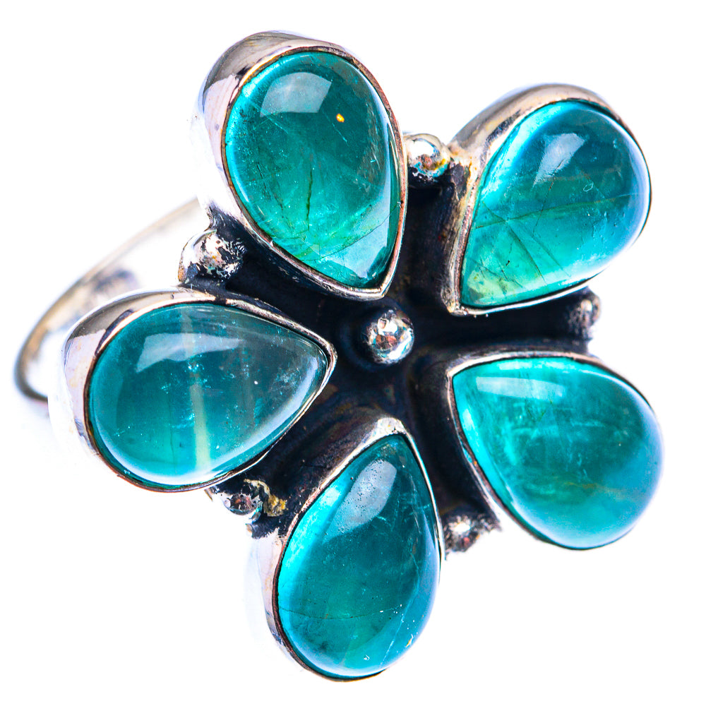 Large Blue Fluorite Ring Size 7.5 (925 Sterling Silver) RING140267