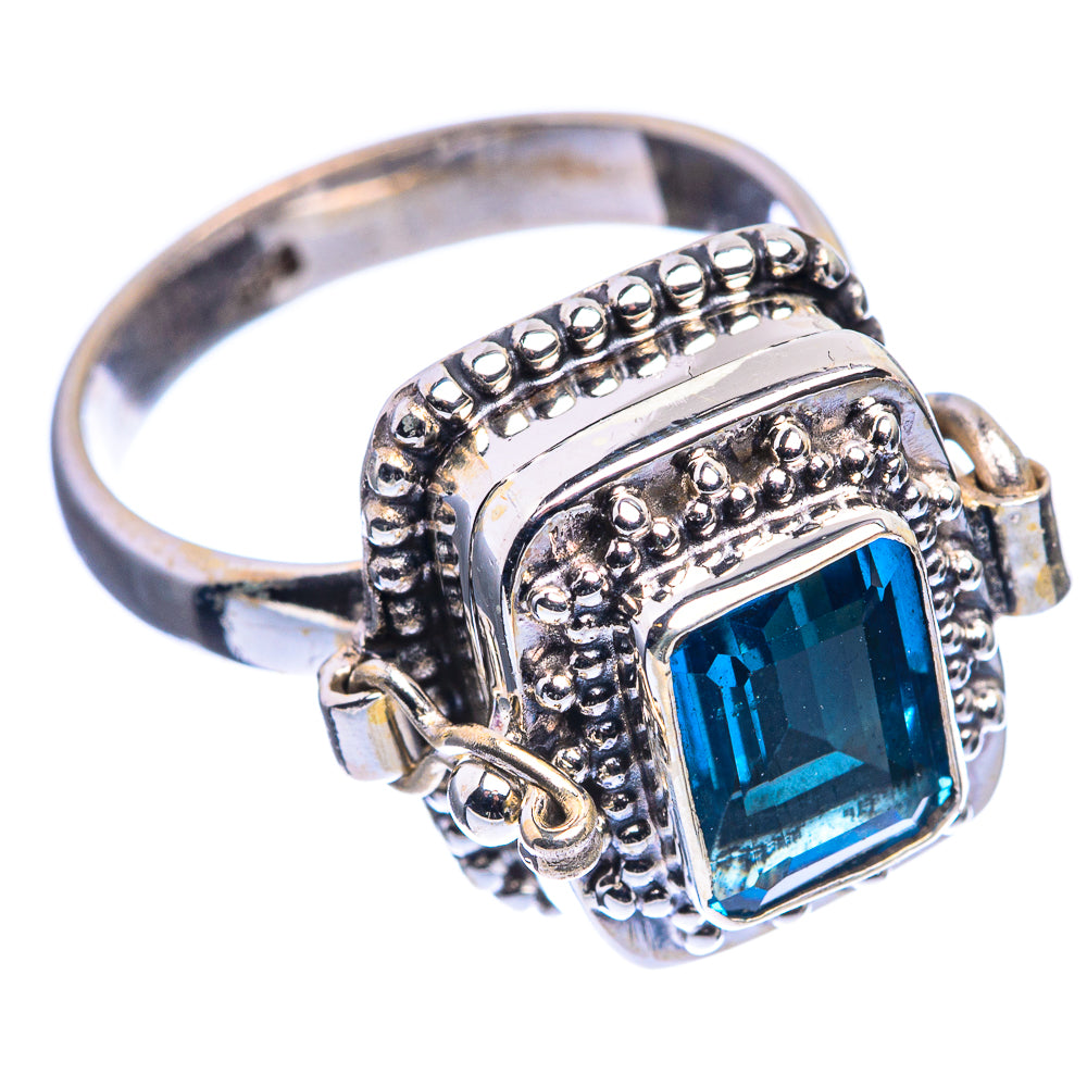 Poison London Blue Topaz Ring Size 8 (925 Sterling Silver) R142402