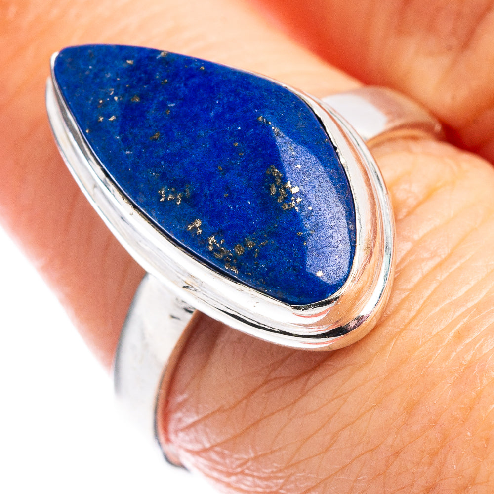 Lapis Lazuli Filigree Style Ring Size 7.75 (.925 Sterling Silver)