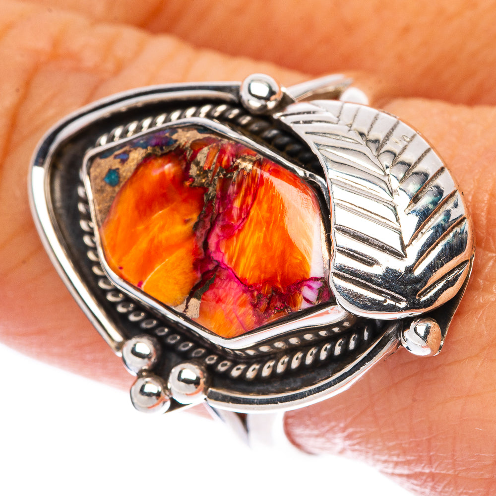 Pink Dahlia Turquoise Ring Size 9 (925 Sterling Silver) R146188