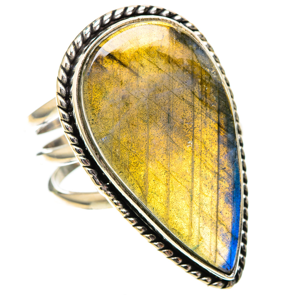 Large Labradorite Ring Size 9 (925 Sterling Silver) RING138030
