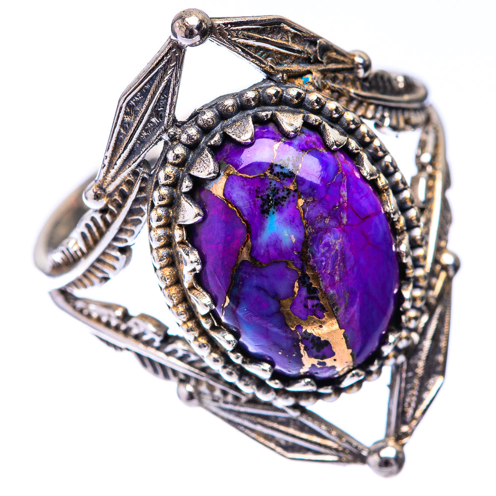 Purple Copper Composite Turquoise Ring Size 10 (925 Sterling Silver) R140765