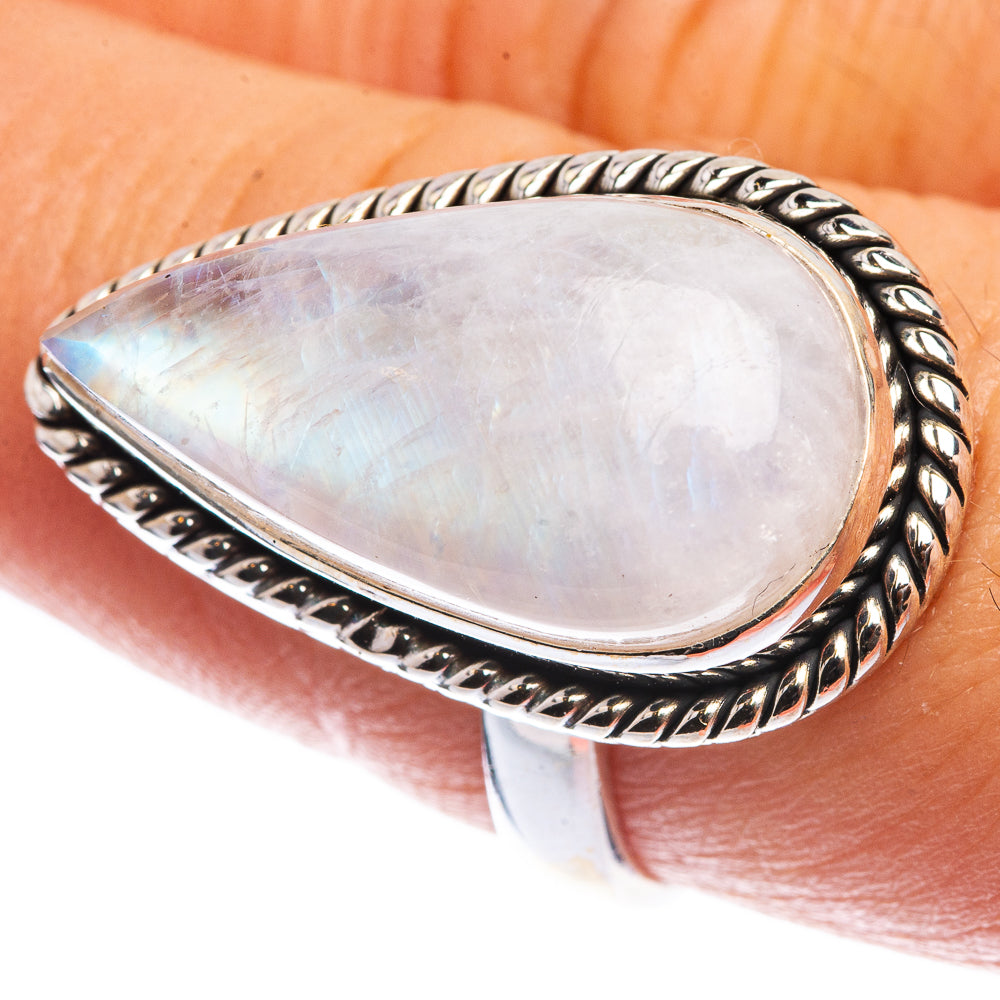 Rainbow Moonstone Ring Size 8 (925 Sterling Silver) RING143234