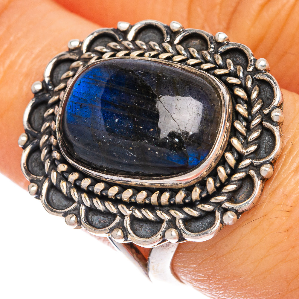 Labradorite Ring Size 7.5 (925 Sterling Silver) R1264