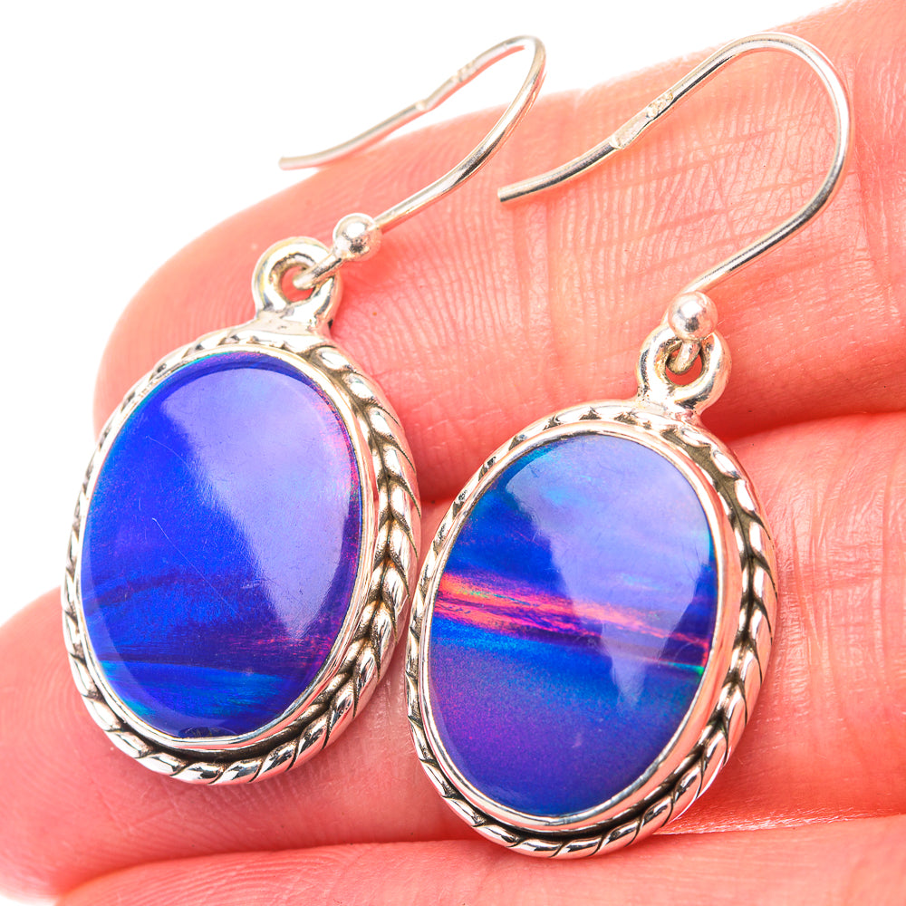 Aura Opal Earrings 1 3/8" (925 Sterling Silver) EARR432185