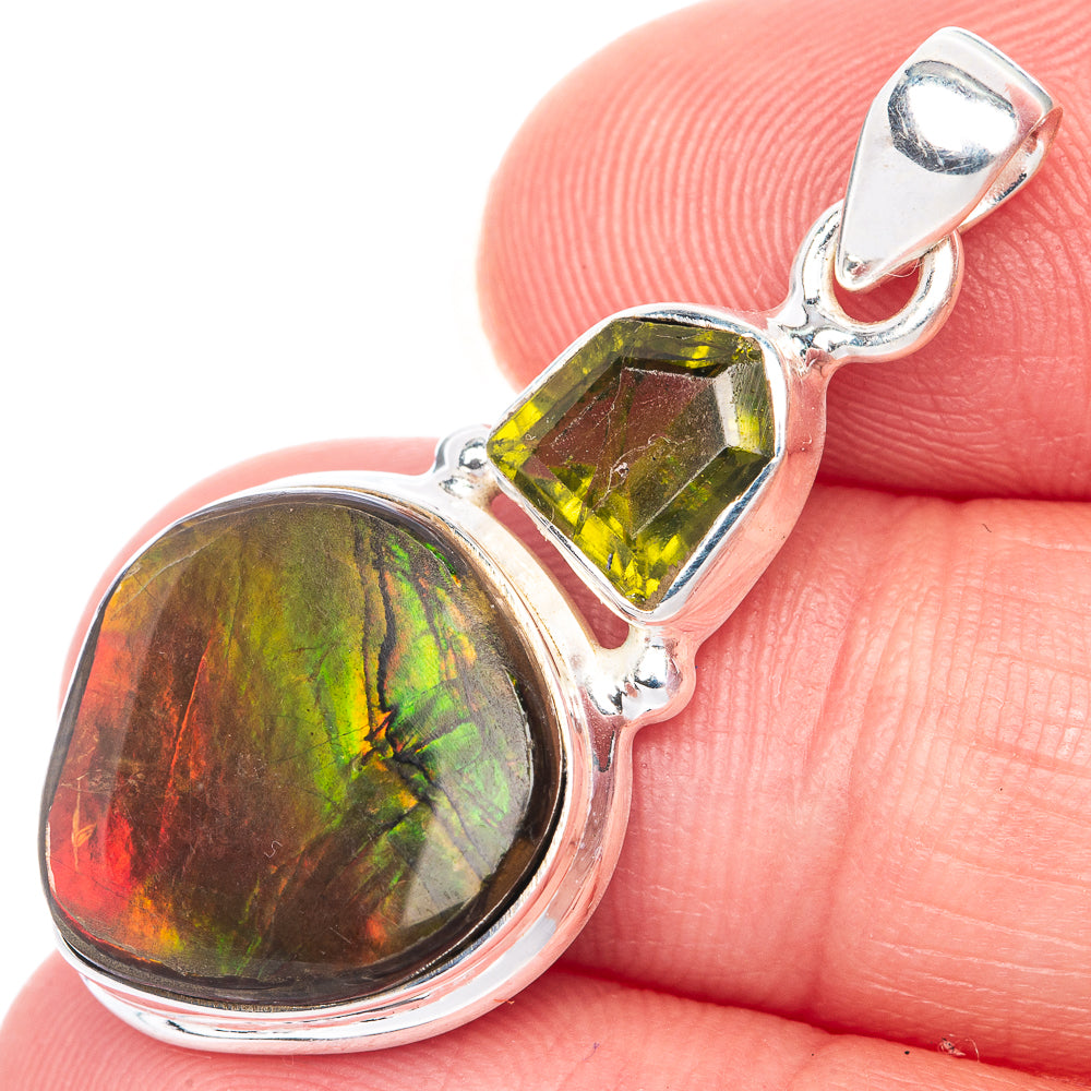 Canadian Ammolite Pendant 1 3/8" (925 Sterling Silver) PD39844