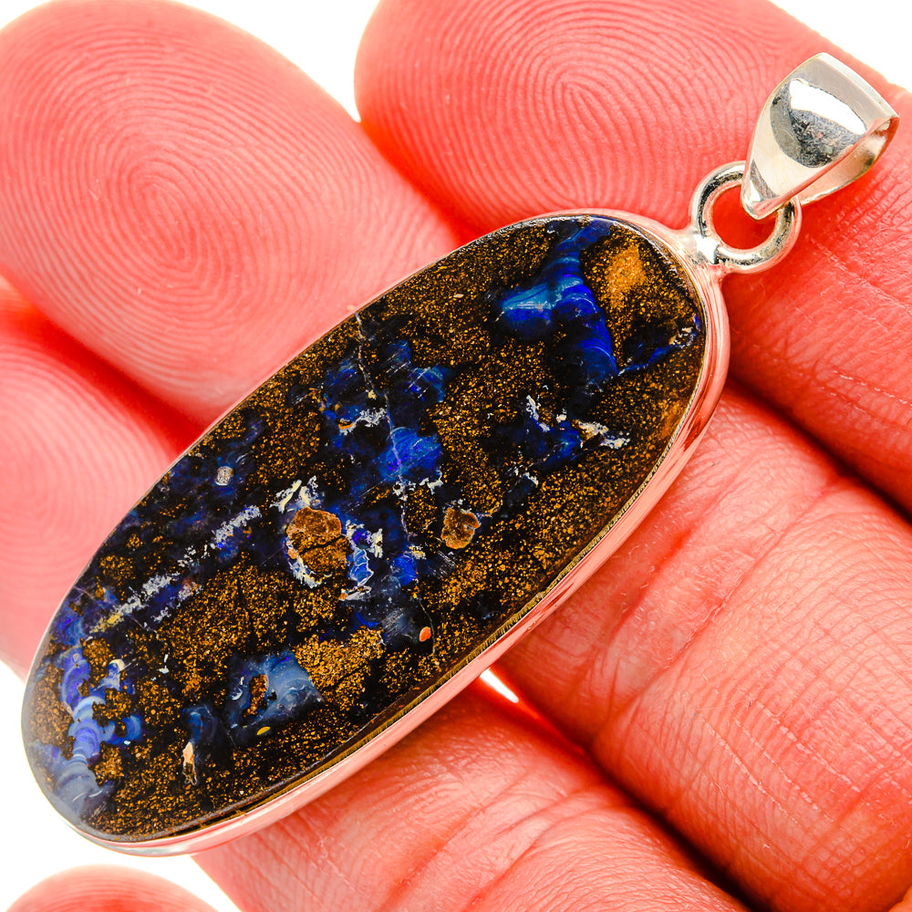 Boulder Opal Pendant 2" (925 Sterling Silver) PD38030