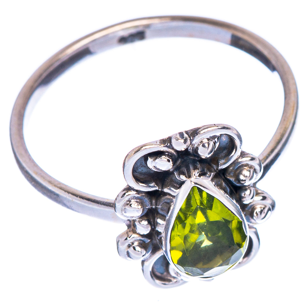 Peridot Dainty Ring Size 6.75 (925 Sterling Silver) R1013