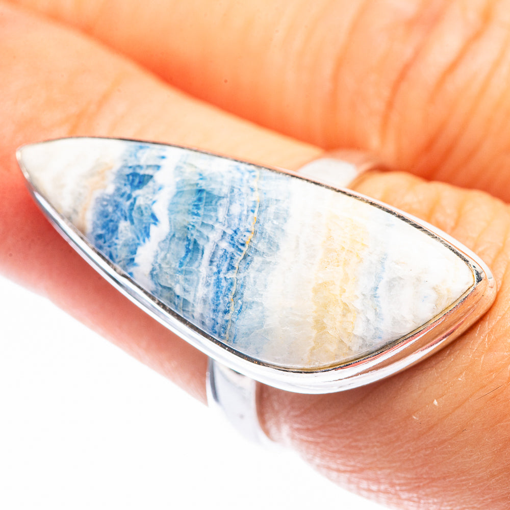 Blue Scheelite Ring Size 6 (925 Sterling Silver) R142029