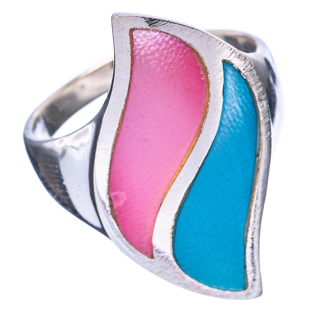 Mother Of Pearl Inlay Ring Size 5.5 (925 Sterling Silver) R3035