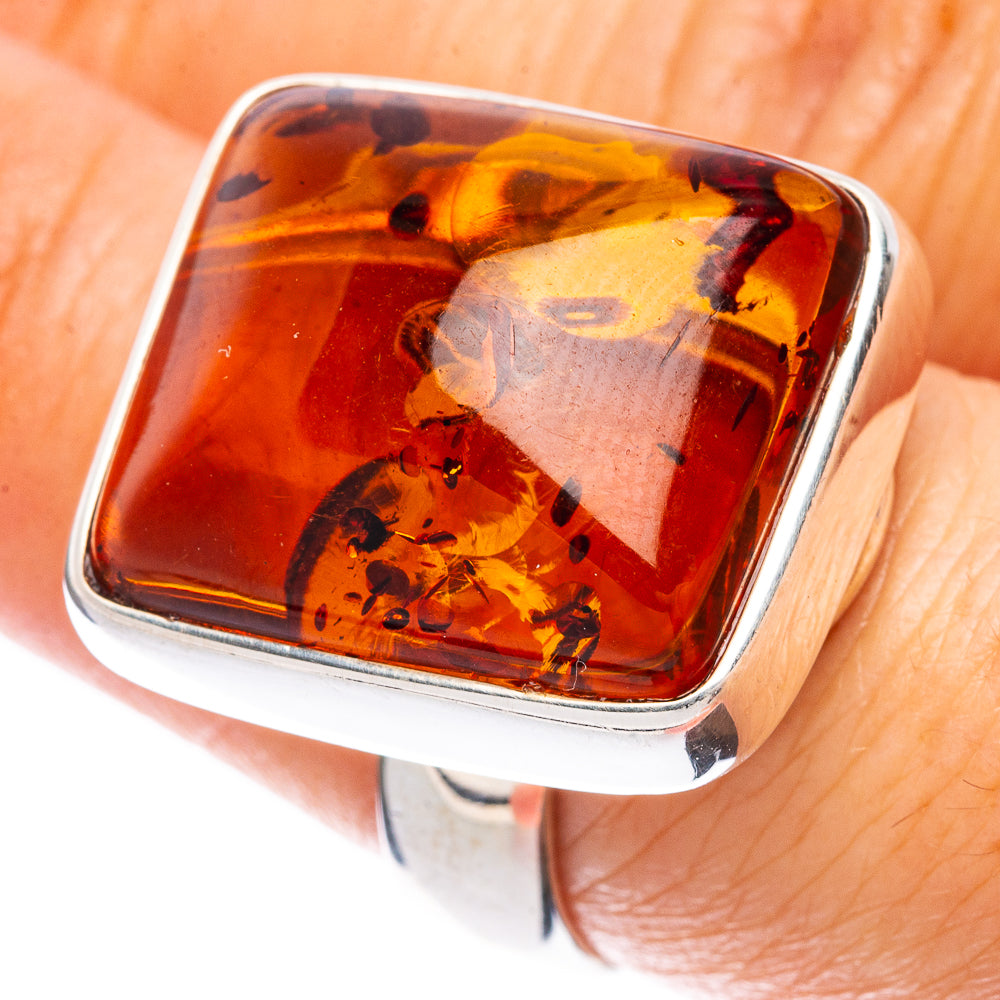 Baltic Amber Ring Size 8 (925 Sterling Silver) R1855