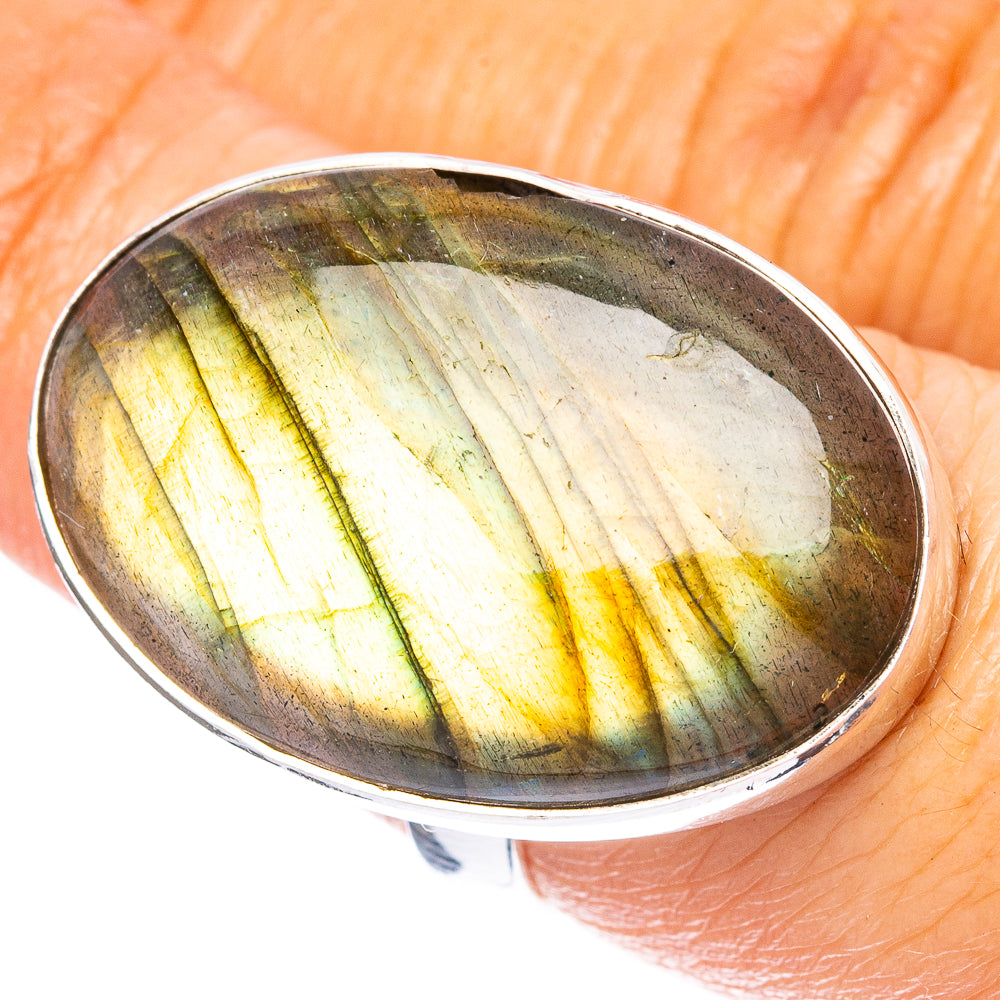Labradorite Ring Size 7.5 (925 Sterling Silver) R4711