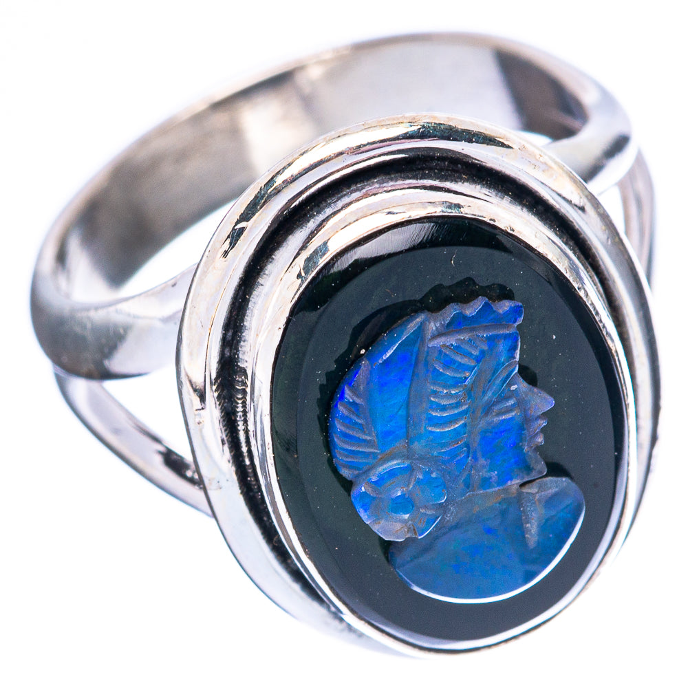 Lady Face Opal Cameo Ring Size 5 (925 Sterling Silver) R4029