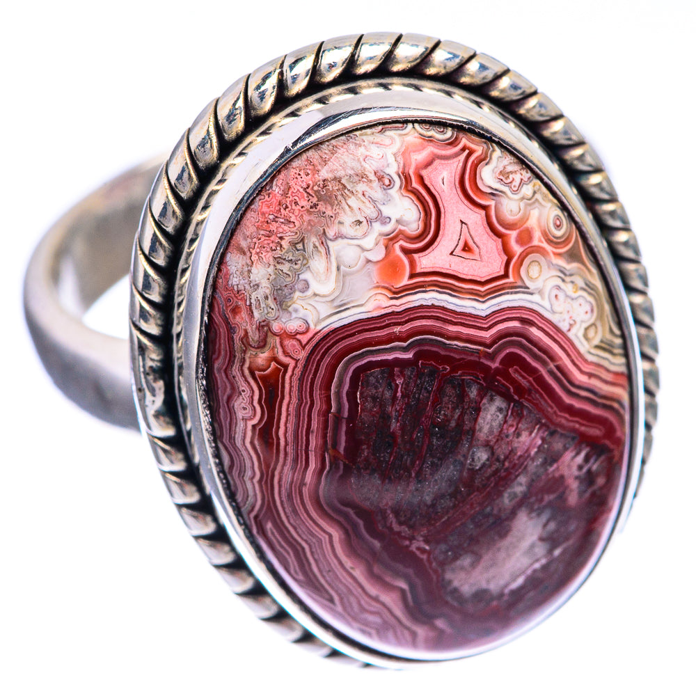 Crazy Lace Agate Ring Size 6.25 (925 Sterling Silver) R141926