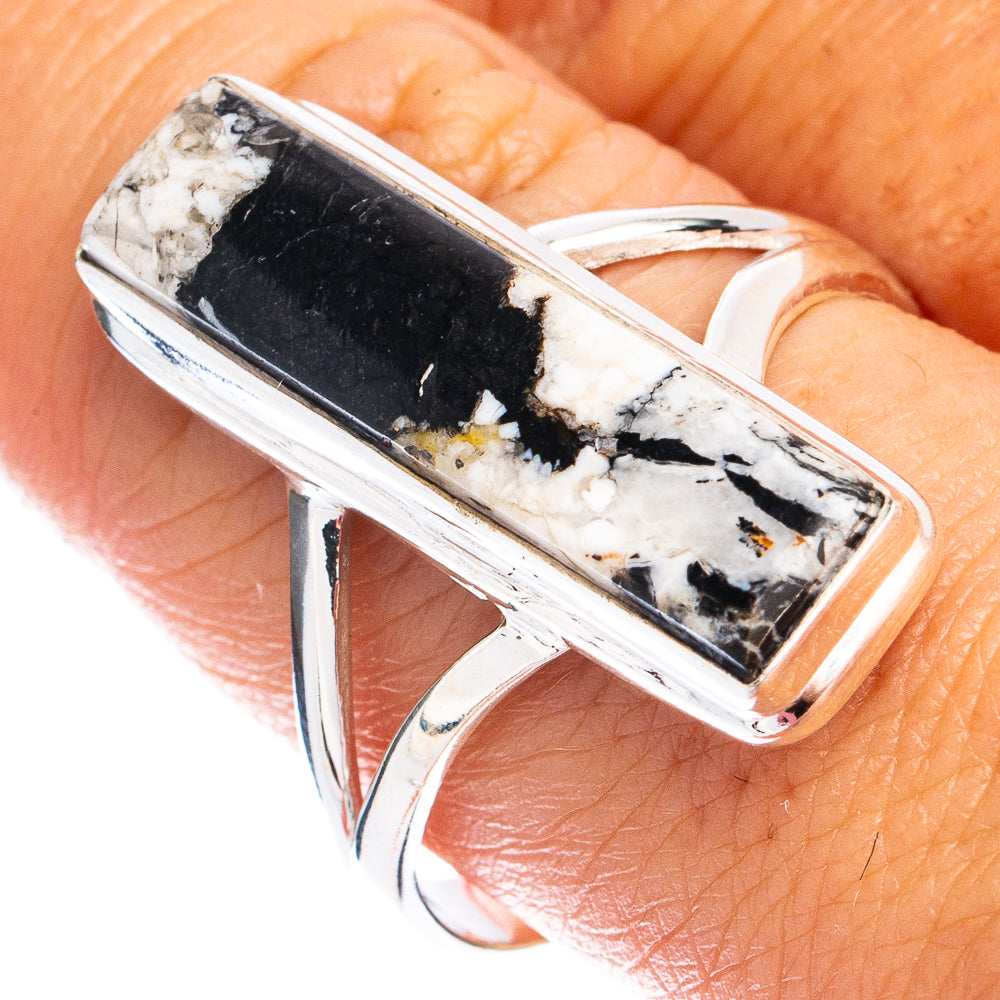 White Buffalo Turquoise Ring Size 10 (925 Sterling Silver) R8385