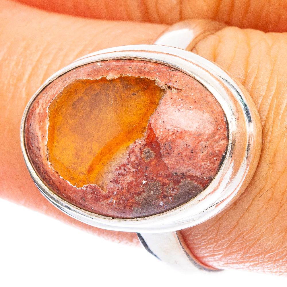 Rare Mexican Fire Opal Ring Size 8.25 (925 Sterling Silver) R6856