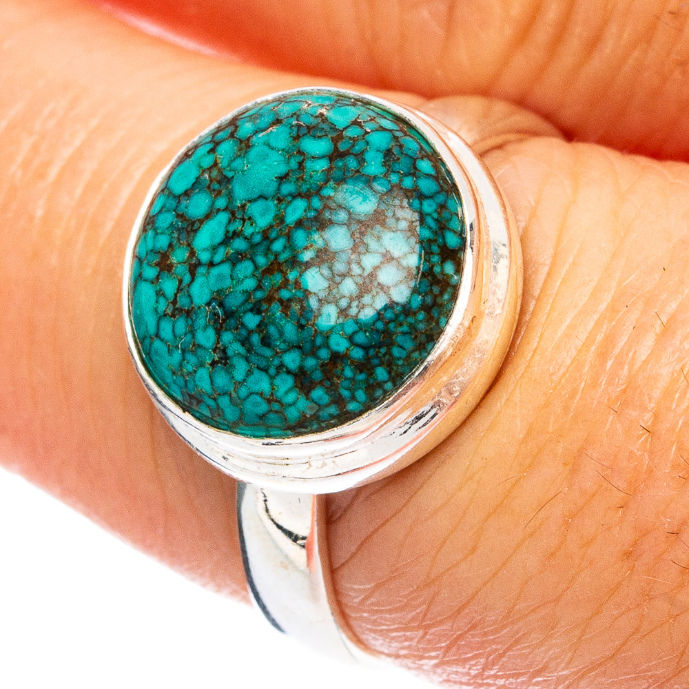 Rare Arizona Spiderweb Turquoise Ring Size 7.25 (925 Sterling Silver) R4760