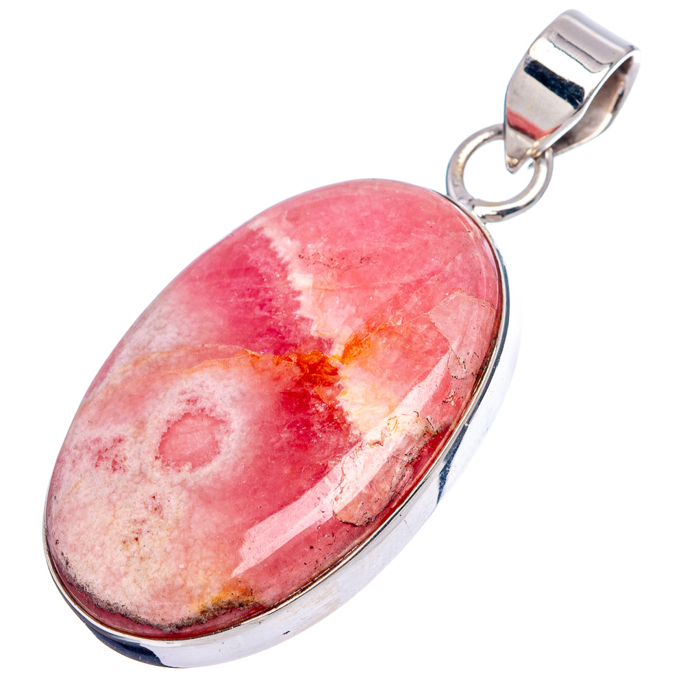 Premium Rhodochrosite Pendant 1 3/4" (.925 Sterling Silver)