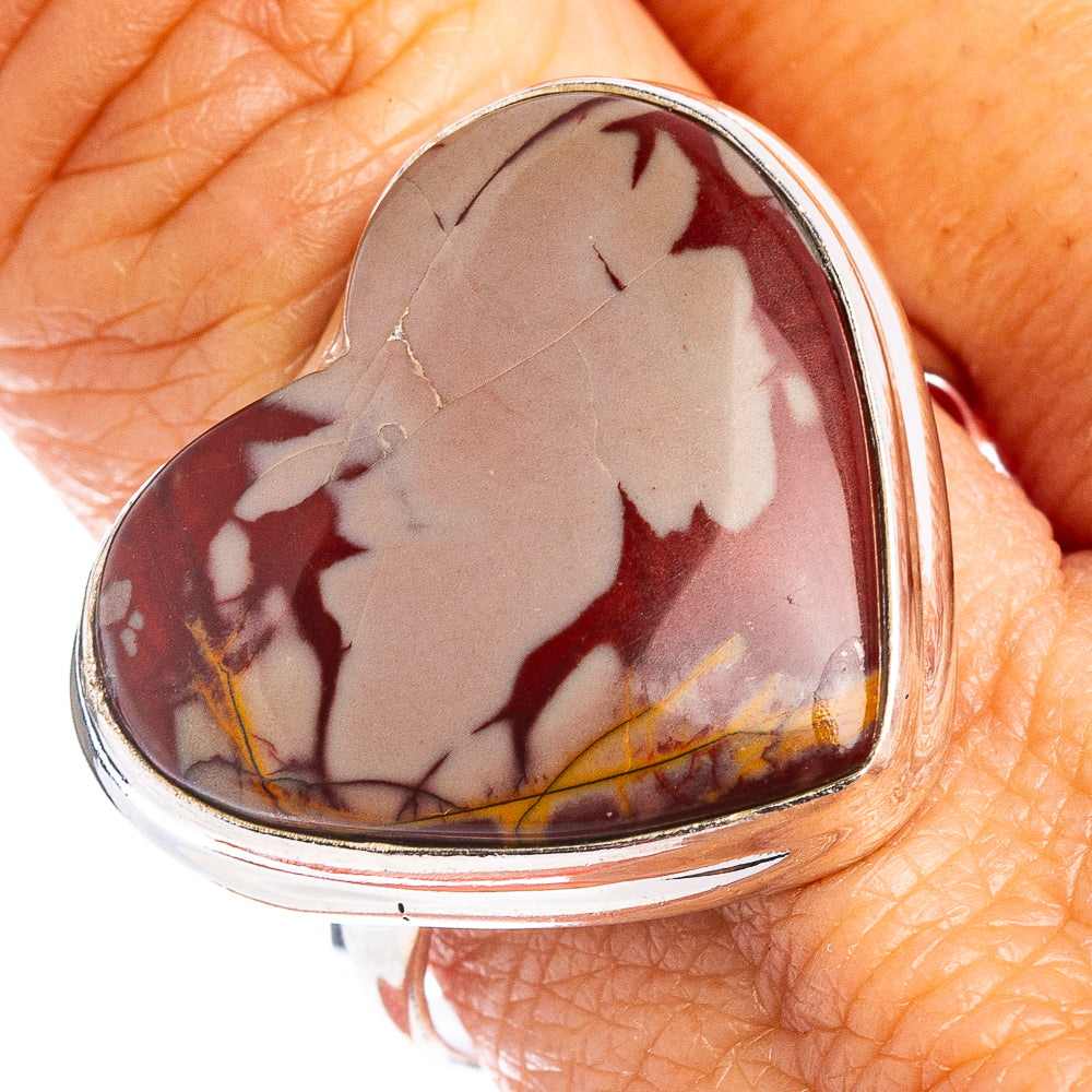 Noreena Jasper Heart Ring Size 10 (.925 Sterling Silver)