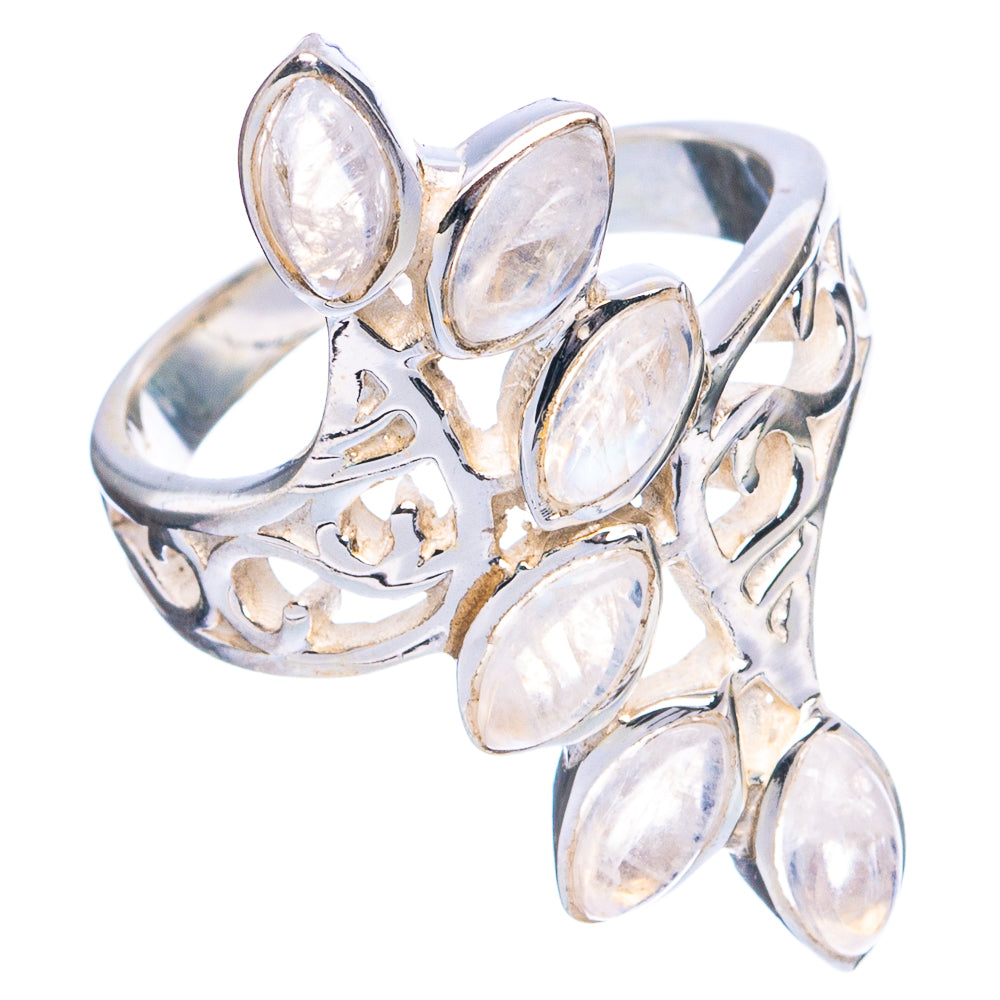 Rainbow Moonstone Ring Size 6.75 (925 Sterling Silver) R4842