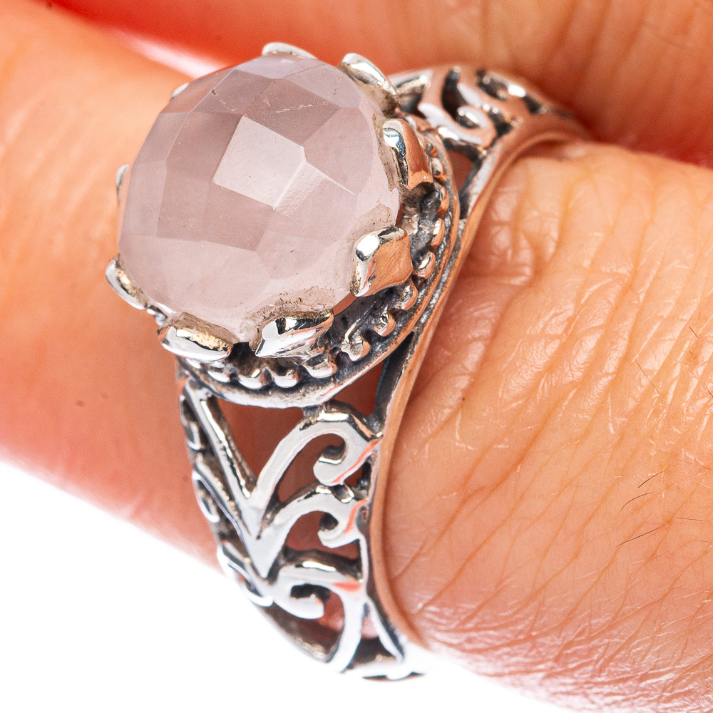 Rose Quartz Ring Size 7.5 (925 Sterling Silver) R2941