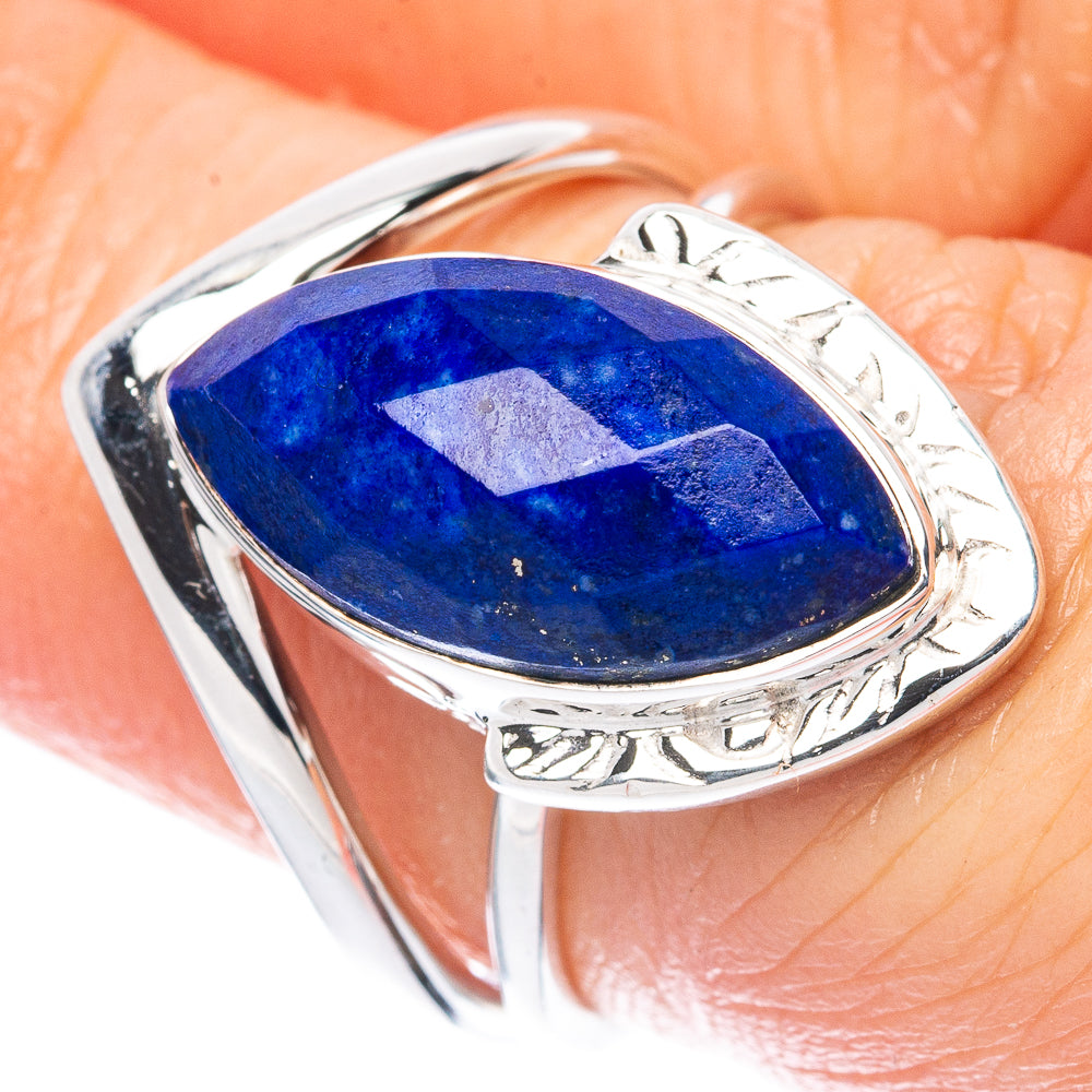 Premium Lapis Lazuli 925 Sterling Silver Ring Size 6 (925 Sterling Silver) R2717