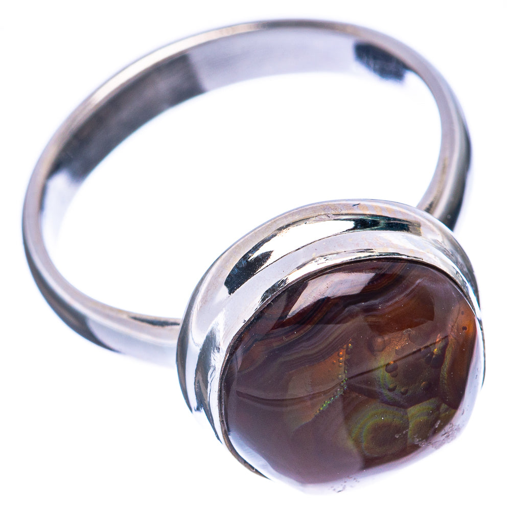 Rare Mexican Fire Agate Ring Size 7.75 (925 Sterling Silver) R2045