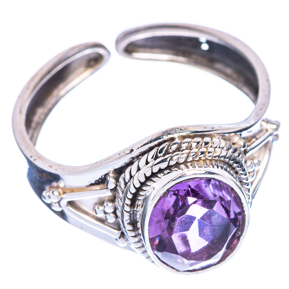 Faceted Amethyst Ring Size 8 (925 Sterling Silver) R1116