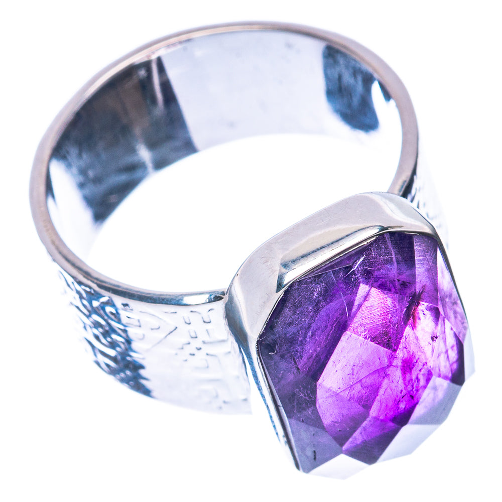Premium Faceted Amethyst 925 Sterling Silver Ring Size 6.5 (925 Sterling Silver) R2698