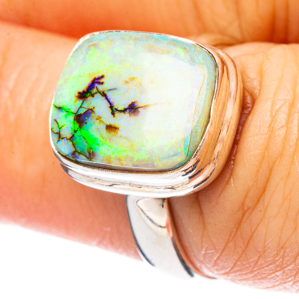 Rare Sterling Opal Ring Size 6.75 (925 Sterling Silver) R4321
