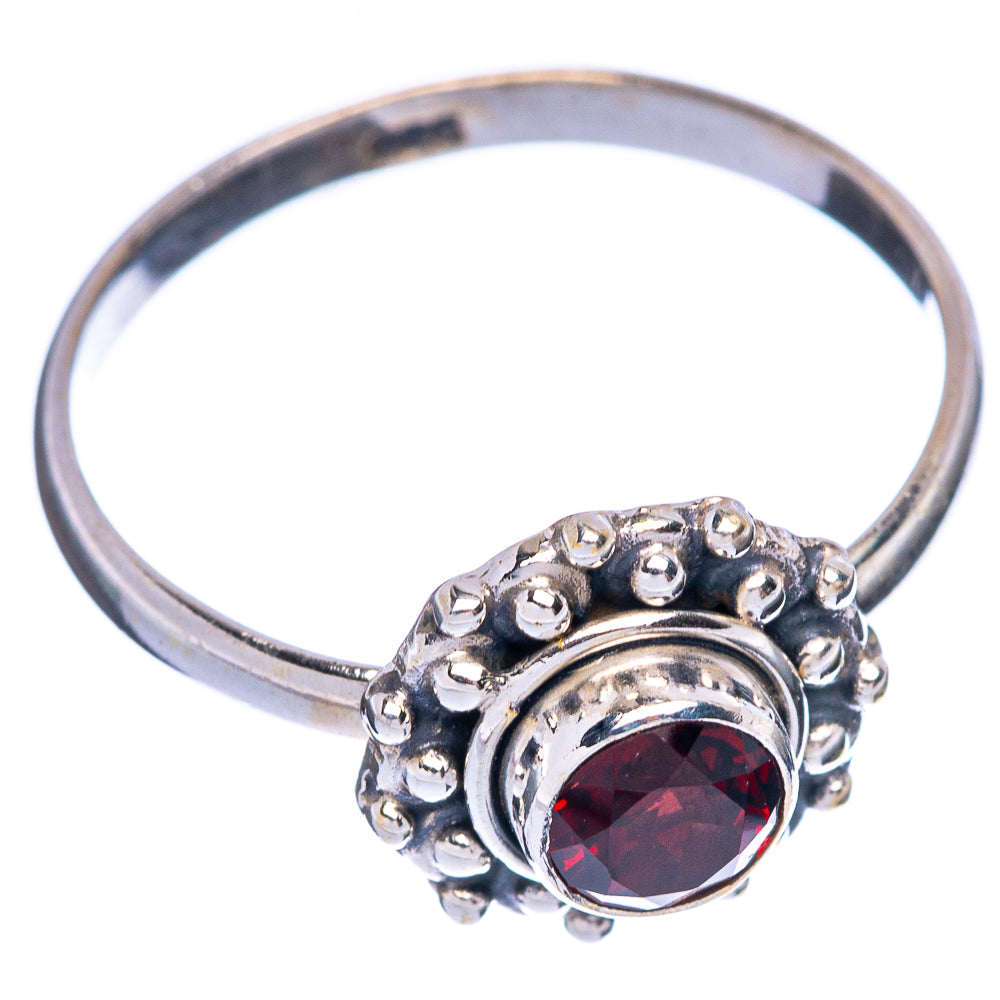 Garnet Dainty Ring Size 7.5 (925 Sterling Silver) R145659