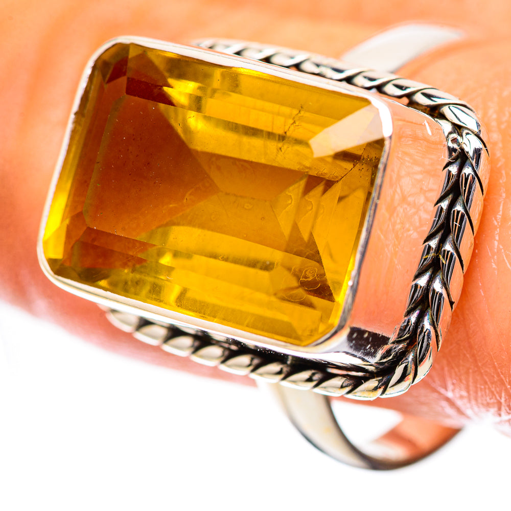 Faceted Citrine Ring Size 10 (925 Sterling Silver) RING139208